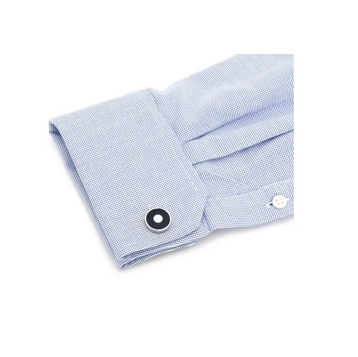 Men’s Cufflinks- Black/White Onyx and Mother of Pearl Bullseyes - Image 3