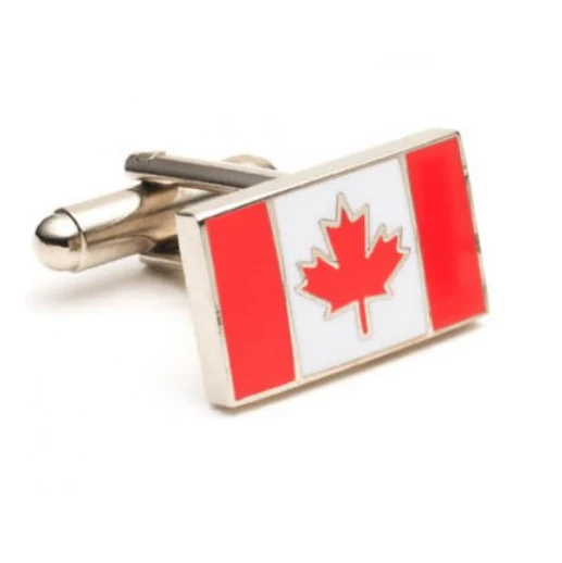 Men’s Cufflinks- Canadian Maple Leaf Flags - Image 2