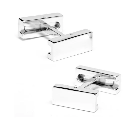 Men’s Cufflinks- Engravable Sterling Silver Flip Bars - Image 3