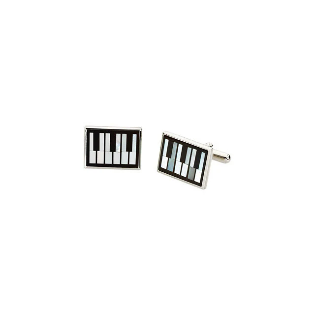 Men’s Cufflinks- Featuring Genuine Onyx & Mother of Pearl - Image 2