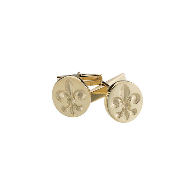 Men’s Cufflinks- Fleur-de-Lis Design - Image 2