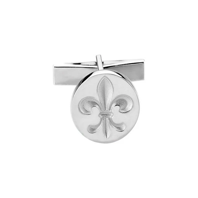 Men’s Cufflinks- Fleur-de-Lis Design - Image 3