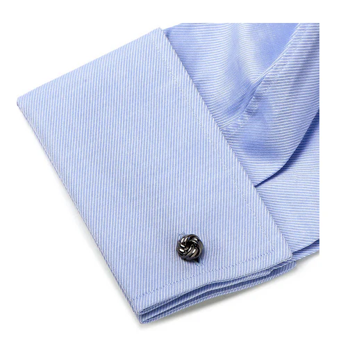Men’s Cufflinks- Gunmetal Plated Knots - Image 4