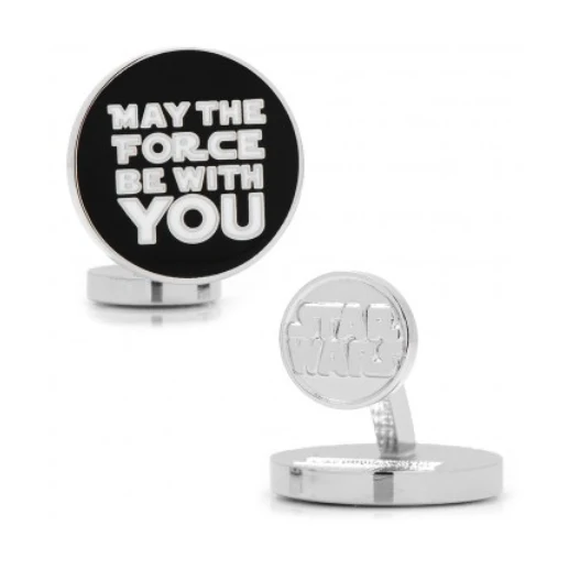 Men’s Cufflinks- "May the Force Be With You" (Licensed Star Wars ®) - Image 2