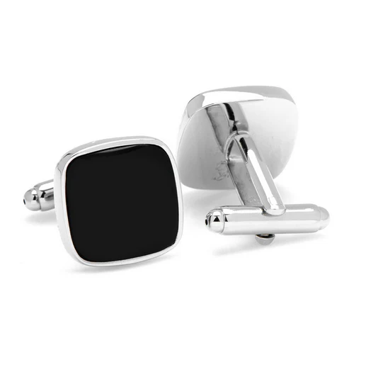 Men’s Cufflinks- Onyx Cushion Shapes - Image 3