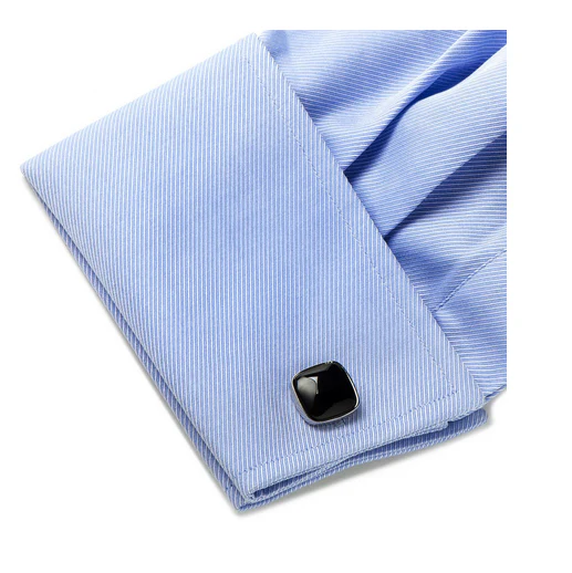 Men’s Cufflinks- Onyx Cushion Shapes - Image 4