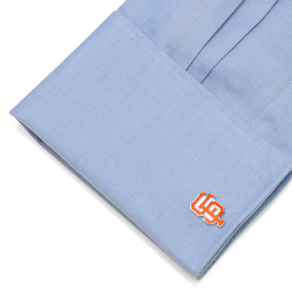 Men’s Cufflinks- Silver Edition San Francisco Giants with Enamel Accents (Officially Licensed) - Image 4