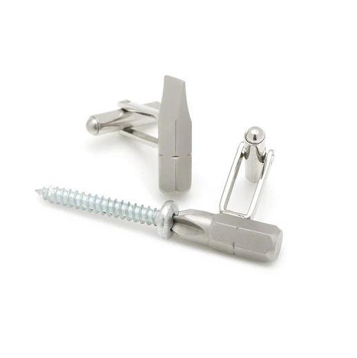 Men’s Cufflinks- Phillips and Flathead Screwdriver Bits (Functional) - Image 2