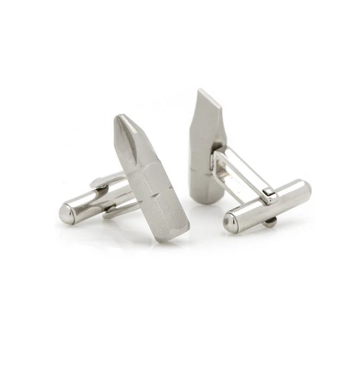 Men’s Cufflinks- Phillips and Flathead Screwdriver Bits (Functional) - Image 3