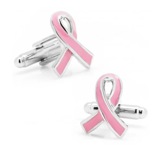 Men’s Cufflinks- Pink Ribbon Breast Cancer Awareness (100% Proceeds Donated) - Image 2