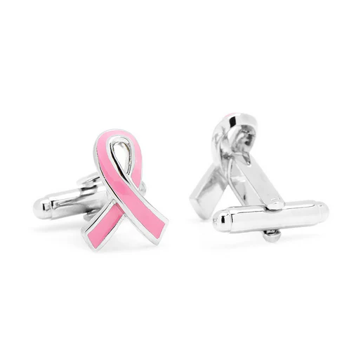 Men’s Cufflinks- Pink Ribbon Breast Cancer Awareness (100% Proceeds Donated) - Image 3