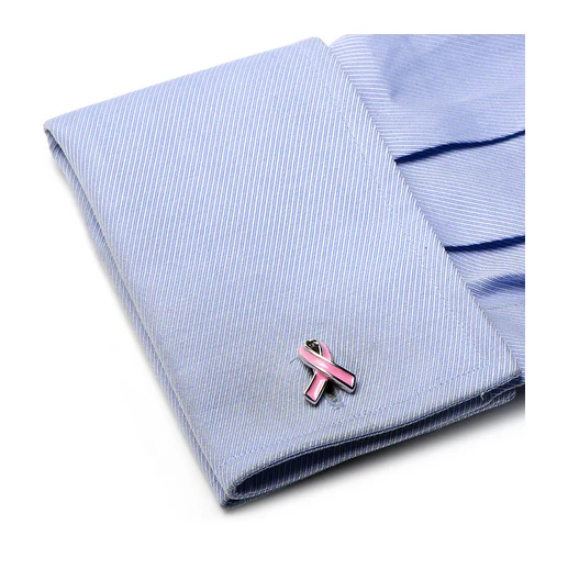 Men’s Cufflinks- Pink Ribbon Breast Cancer Awareness (100% Proceeds Donated) - Image 4