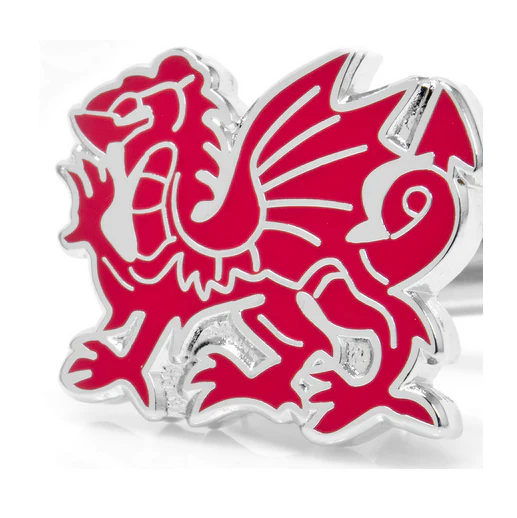 Men’s Cufflinks- Red Welsh Dragons - Image 3