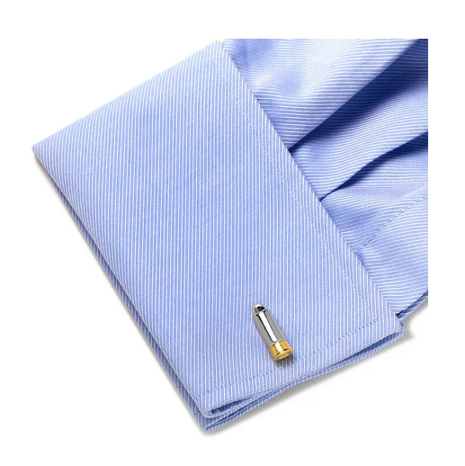 Men’s Cufflinks- Silver and Gold Plated Bullet Designs - Image 4