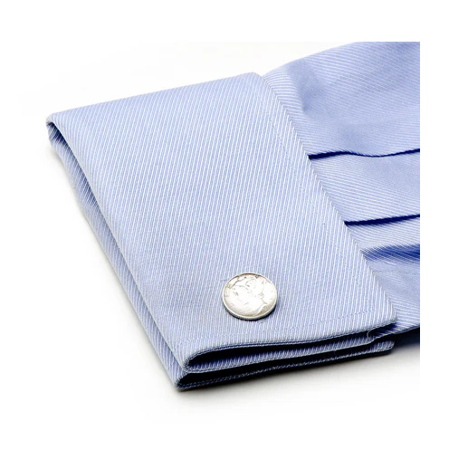 Men’s Cufflinks- Silver Plated Authentic Liberty Dime Coin Jewelry - Image 4