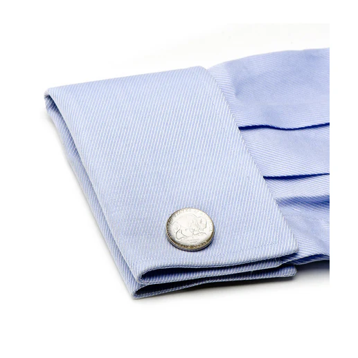 Men’s Cufflinks- Silver Plated Authentic U.S. Buffalo Nickel Coin Jewelry - Image 4
