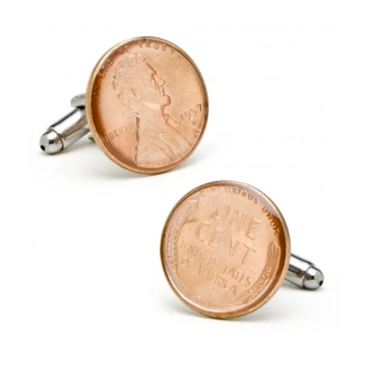 Men’s Cufflinks- Silver Plated Authentic U.S. "Wheat Penny" Coin Jewelry - Image 2