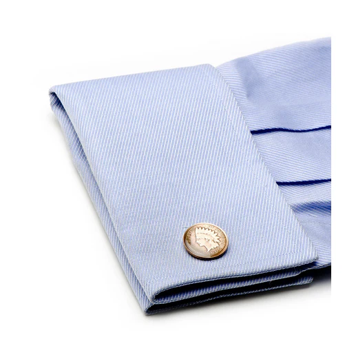 Men’s Cufflinks- Silver Plated Indian Head Penny Coin Jewelry - Image 4