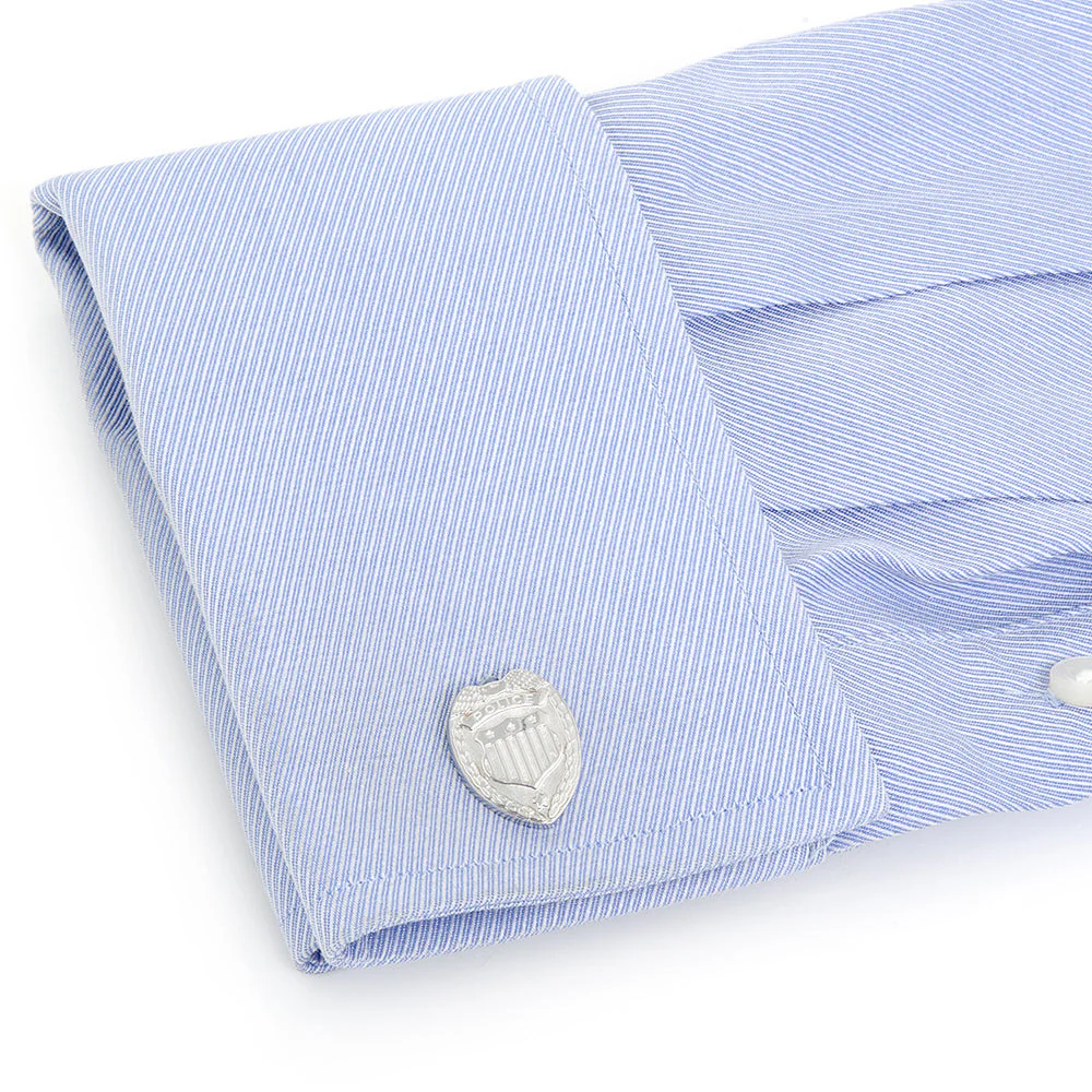 Men’s Cufflinks- Silver Plated Police Badges - Image 2