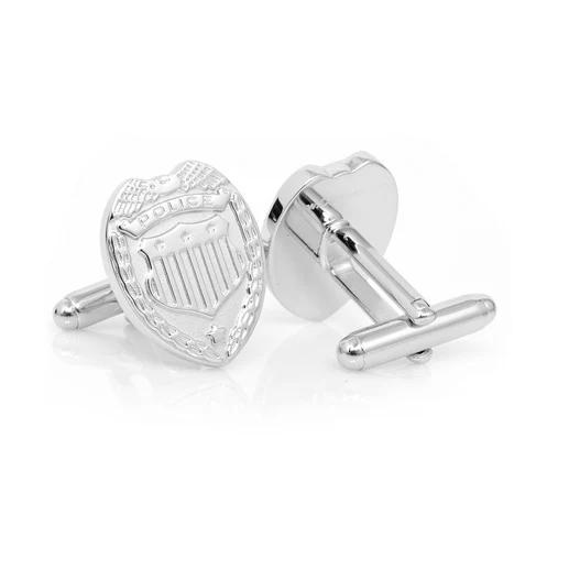 Men’s Cufflinks- Silver Plated Police Badges - Image 4