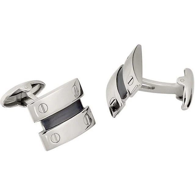 Men’s Cufflinks- Stainless Steel Carpenter's Design - Image 2