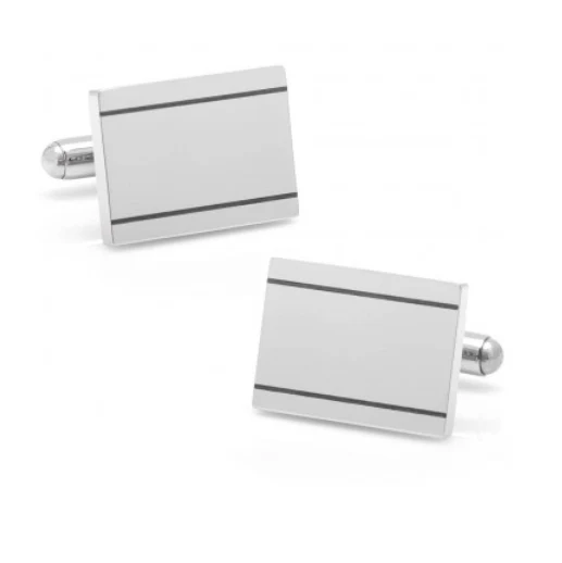 Men’s Cufflinks- Stainless Steel Engravable Etched Frames - Image 3