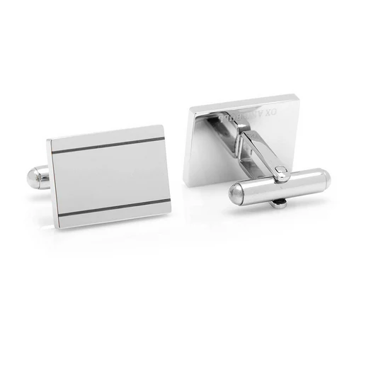 Men’s Cufflinks- Stainless Steel Engravable Etched Frames - Image 4