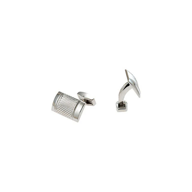 Men’s Cufflinks- Stainless Steel "Radio Mic" Inspired Design - Image 2