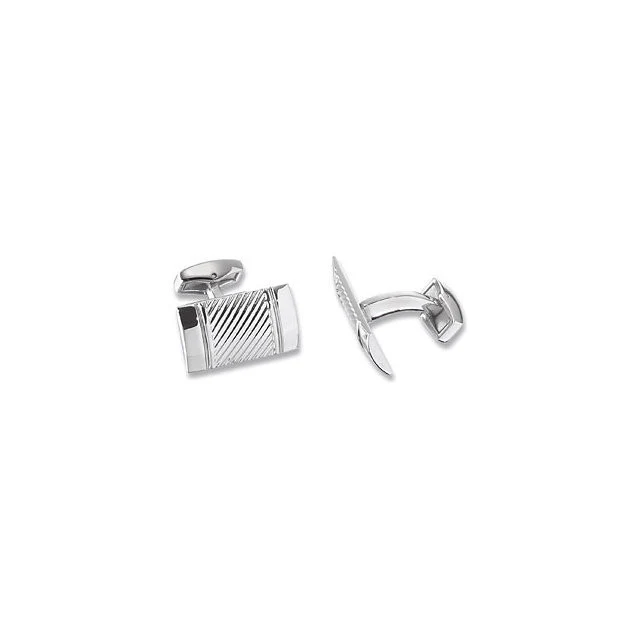 Men’s Cufflinks- Stainless Steel "Radio Mic" Inspired Design - Image 3