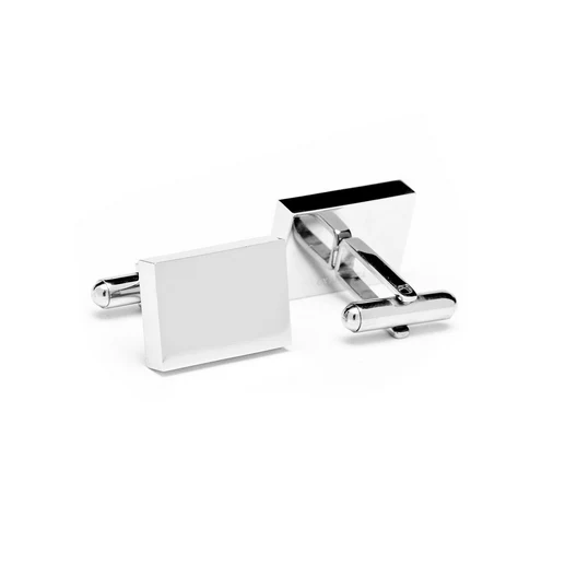 Men’s Cufflinks- Stainless Steel Rectangle with Infinity Edges - Image 3