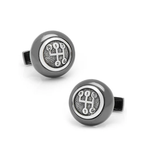 Men’s Cufflinks- Sterling Gear Shifters for Car Racing Fans - Image 3