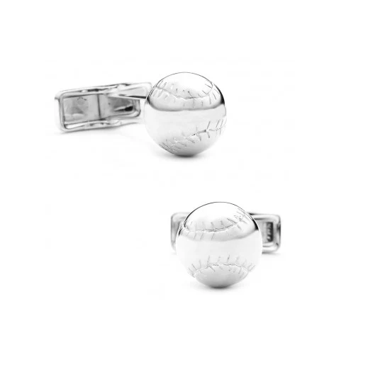 Men’s Cufflinks- Sterling Silver Baseballs - Image 3