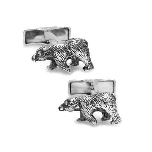 Men’s Cufflinks- Sterling Silver Bears - Image 3