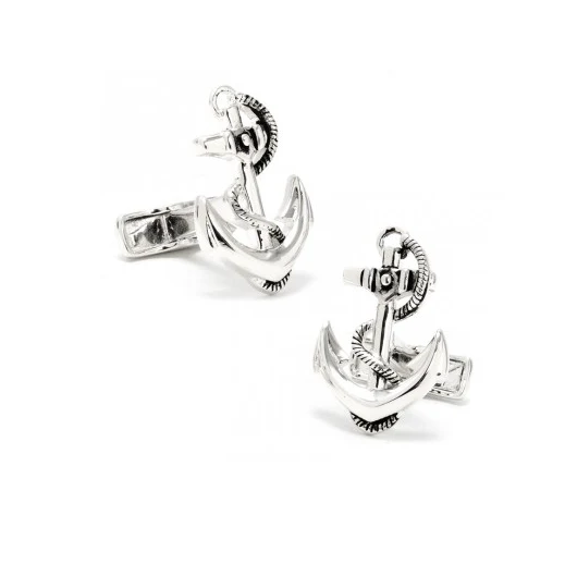 Men’s Cufflinks- Sterling Silver Boat Anchors - Image 3