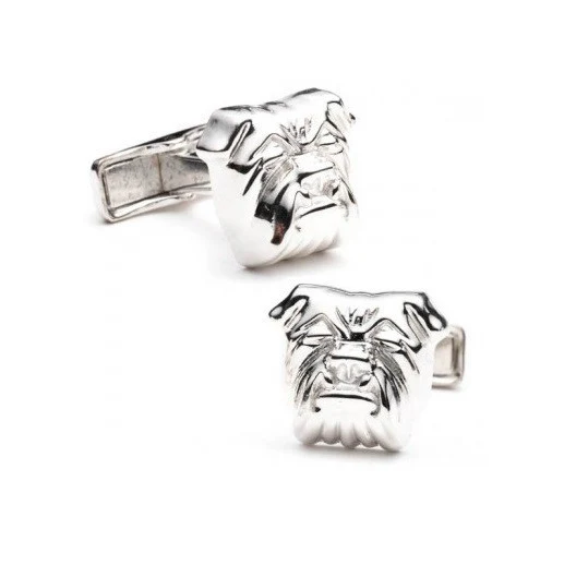Men’s Cufflinks- Sterling Silver Bulldog Design - Image 3