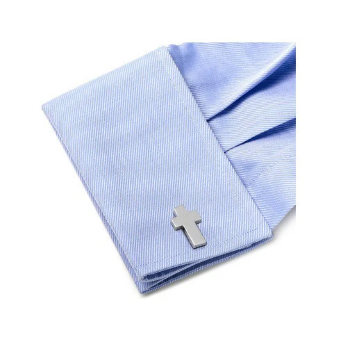 Men’s Cufflinks- Sterling Silver Cross - Image 4