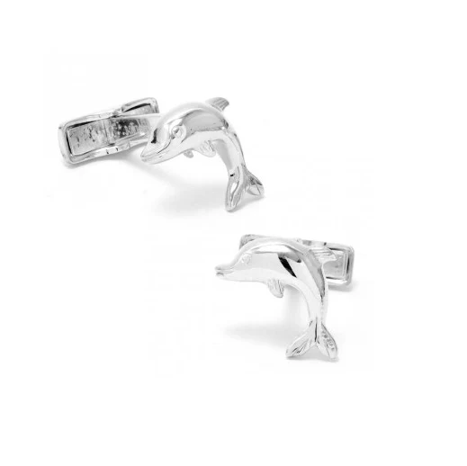 Men’s Cufflinks- Sterling Silver Dolphins - Image 3