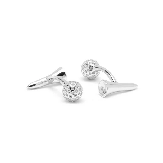 Men’s Cufflinks- Sterling Silver Double Sided Golf Tees - Image 3