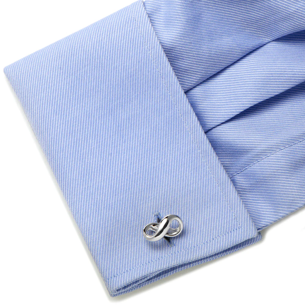Men’s Cufflinks- Sterling Silver featuring Heavy Infinity Symbol - Image 2