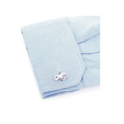 Men’s Cufflinks- Sterling Silver featuring Heavy Infinity Symbol - Image 3