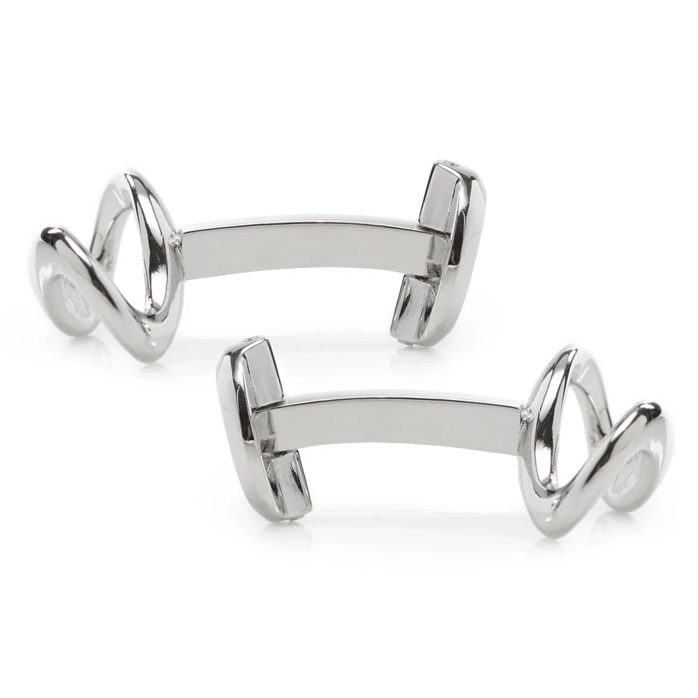 Men’s Cufflinks- Sterling Silver featuring Heavy Infinity Symbol - Image 5