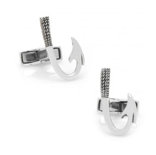 Men’s Cufflinks- Sterling Silver Fish Hooks - Image 3