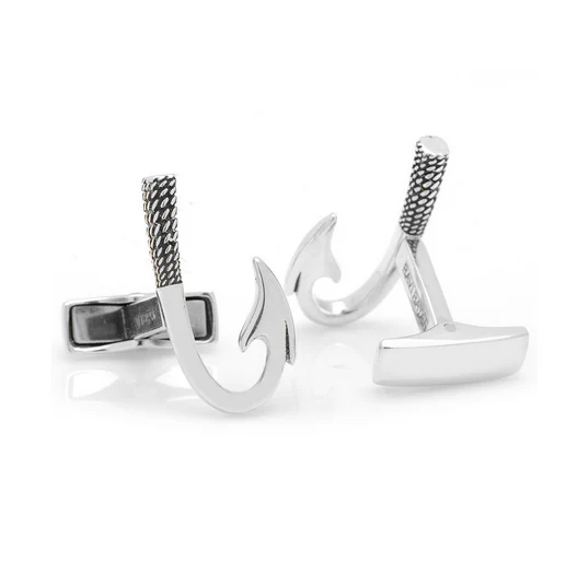 Men’s Cufflinks- Sterling Silver Fish Hooks - Image 4