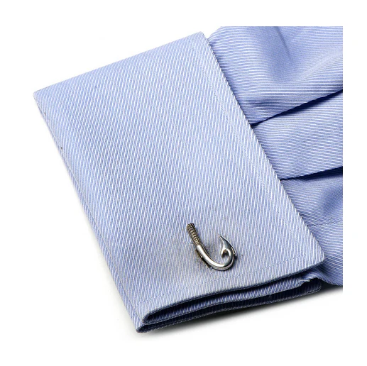 Men’s Cufflinks- Sterling Silver Fish Hooks - Image 5