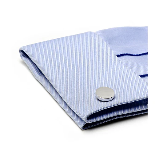 Men’s Cufflinks- Sterling Silver Infinity Edge Round Design - Image 5