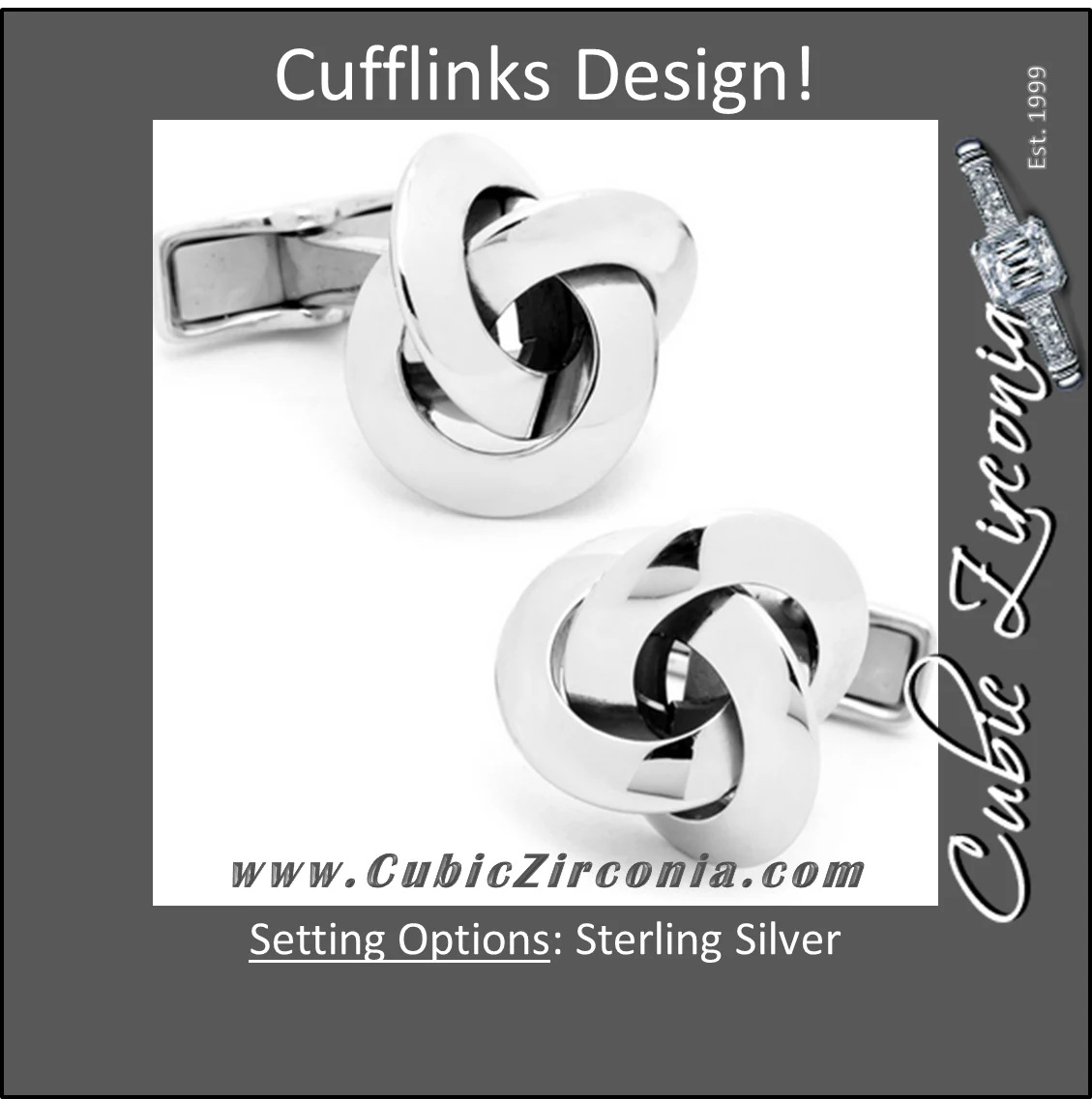 Men’s Cufflinks- Sterling Silver Knots