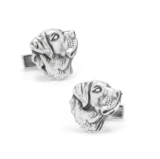 Men’s Cufflinks- Sterling Silver Labrador Dogs - Image 3