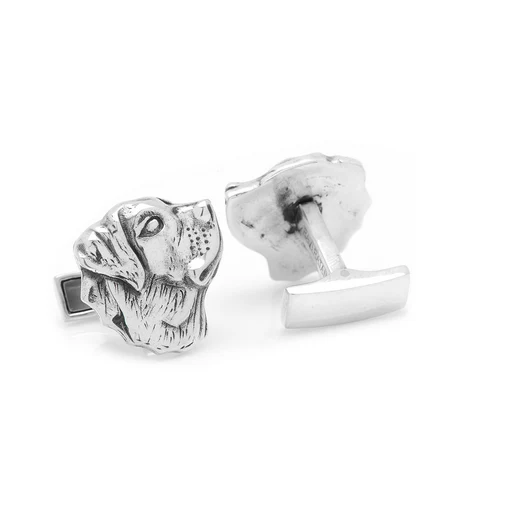 Men’s Cufflinks- Sterling Silver Labrador Dogs - Image 4