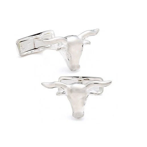 Men’s Cufflinks- Sterling Silver Longhorn Design - Image 3