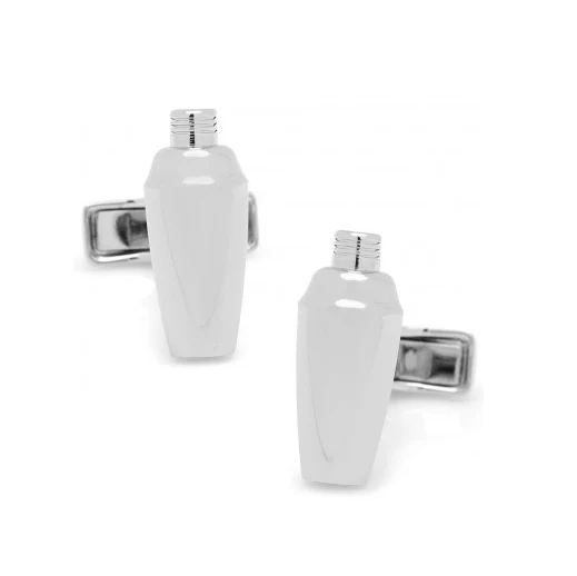 Men’s Cufflinks- Sterling Silver Martini Shaker Design - Image 3